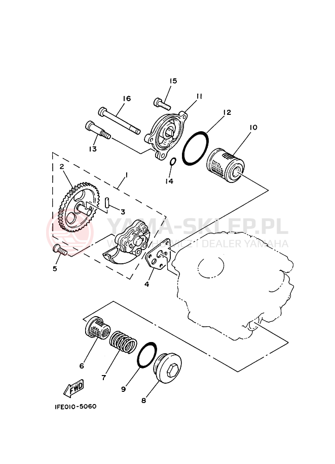 Schemat "Pompa olejowa" do Yamaha AG200