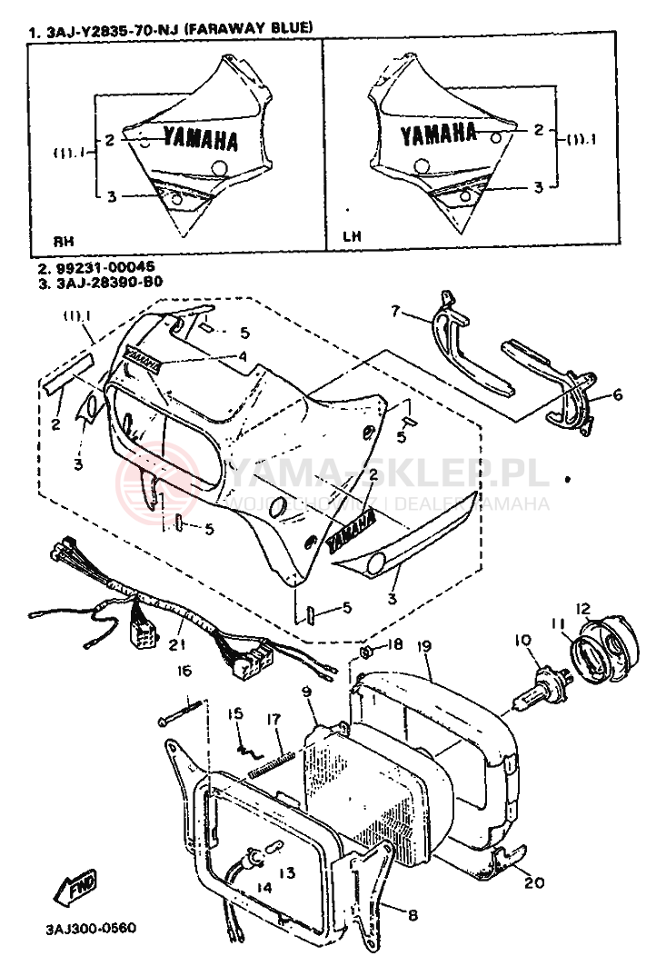 Schemat "alternator" do Yamaha XT600Z TENERE