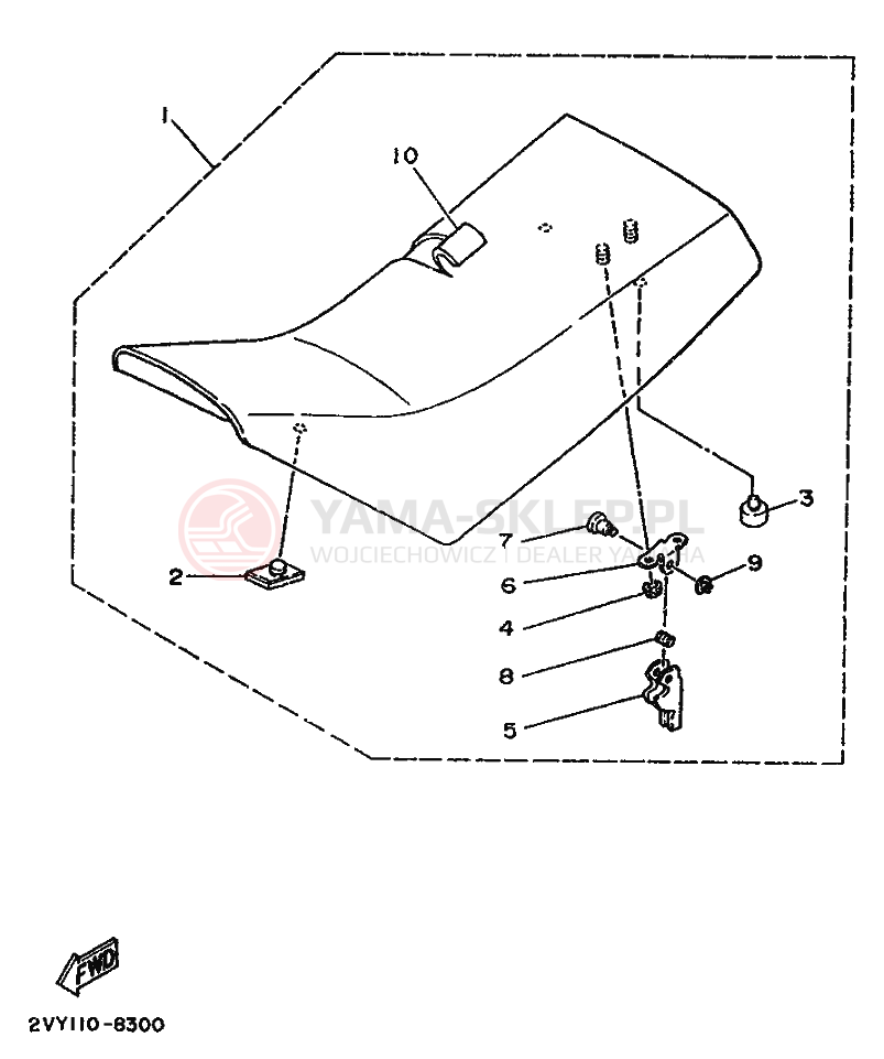 Schemat "siedzenie" do Yamaha MOTO 4 - 200 DX
