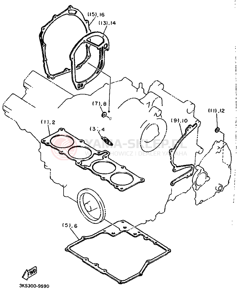 Schemat "Cięgno do odpalania" do Yamaha FZ750 GENESIS