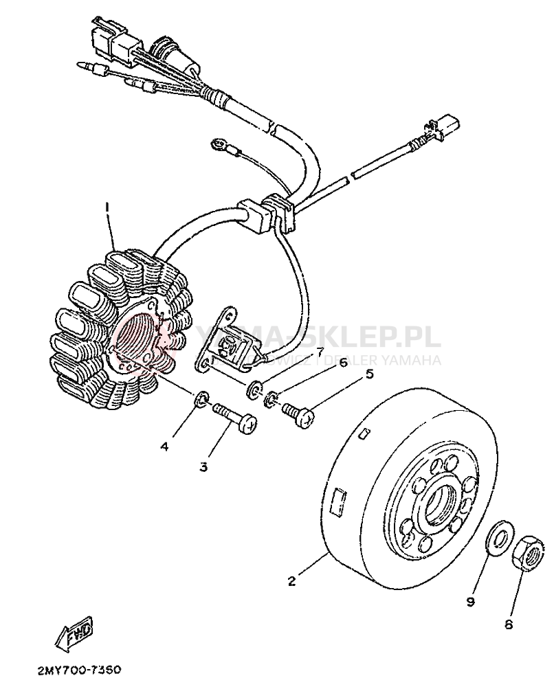 Schemat "alternator" do Yamaha TZR250