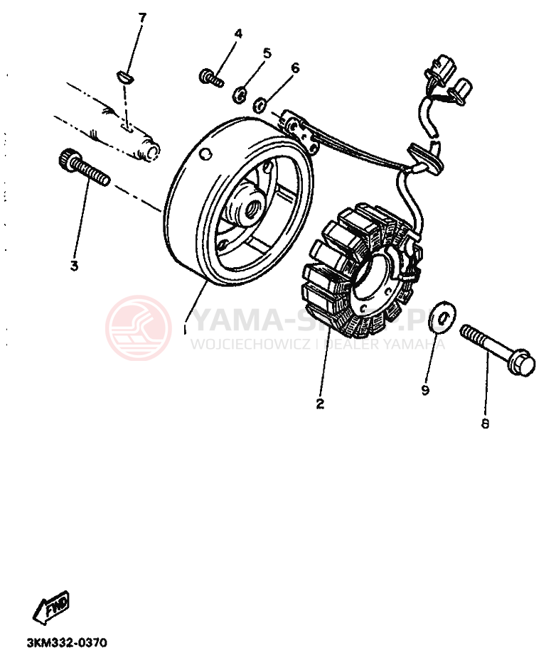 Schemat "alternator" do Yamaha XJ600