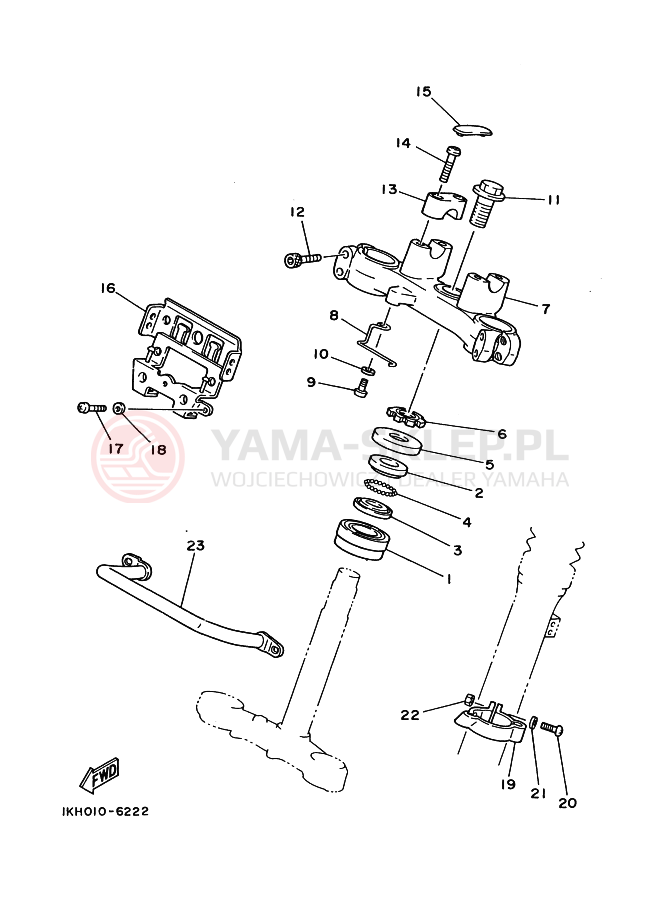 Schemat "Półki zawieszenia" do Yamaha XT225 SEROW