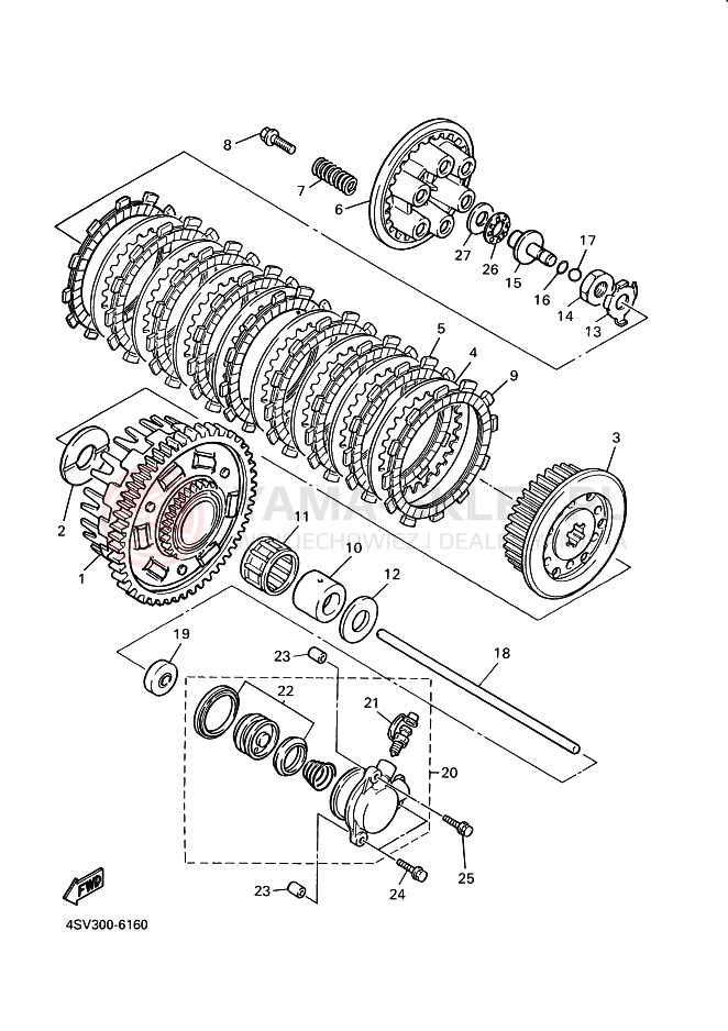 Schemat "sprzęgło" do Yamaha YZF1000R THUNDERACE