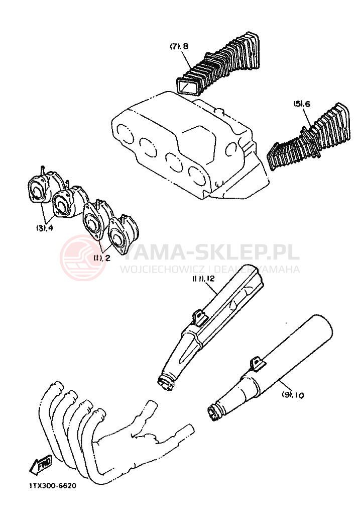 Schemat "Cięgno do odpalania" do Yamaha FJ1200