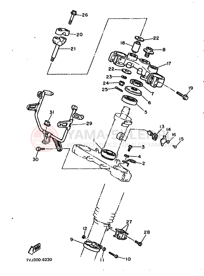 Schemat "Półki zawieszenia" do Yamaha XT600Z