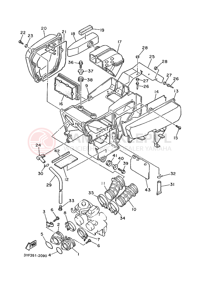 Schemat "Wtrysk paliwa" do Yamaha XTZ660