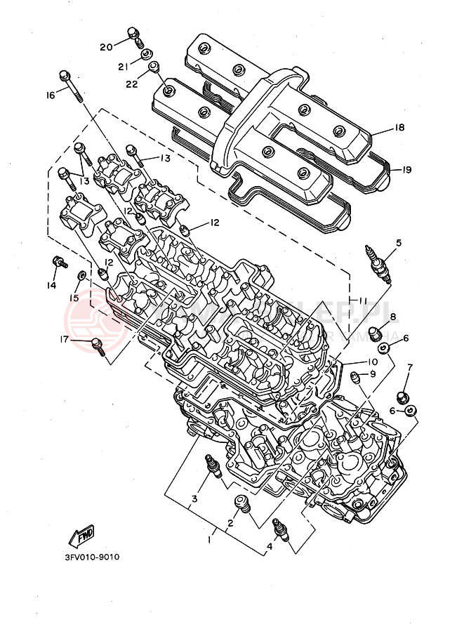 Schemat "głowica" do Yamaha FZR750R