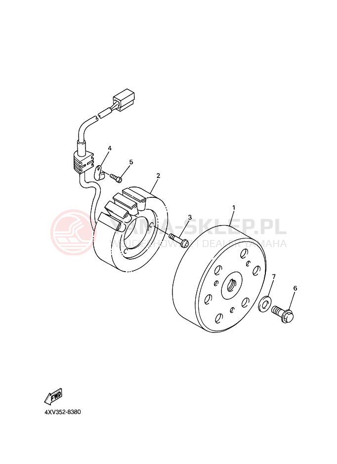 Schemat "alternator" do Yamaha YZF-R1 R1