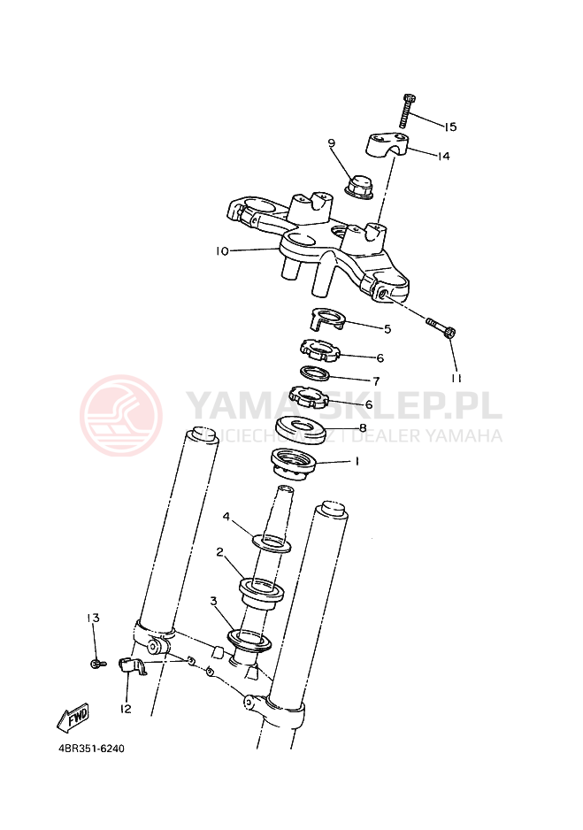 Schemat "Półki zawieszenia" do Yamaha XJ600S DIVERSION