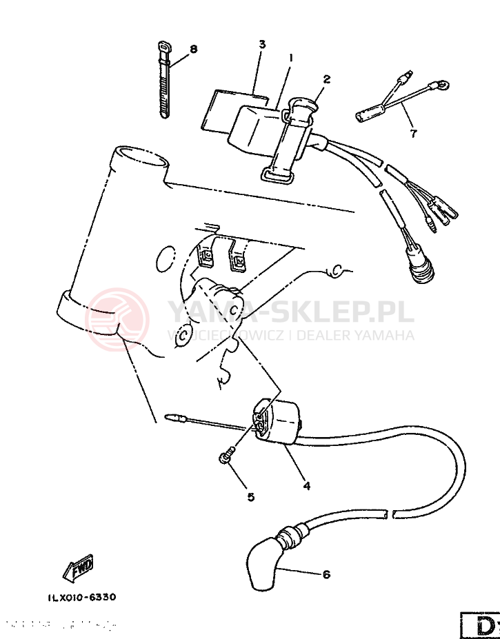 Schemat "układ elektryczny" do Yamaha YZ125S