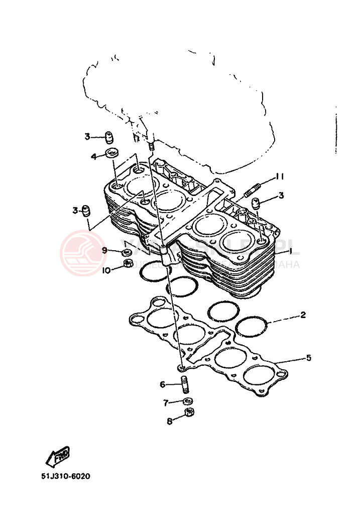 Schemat "cylinder" do Yamaha XJ600