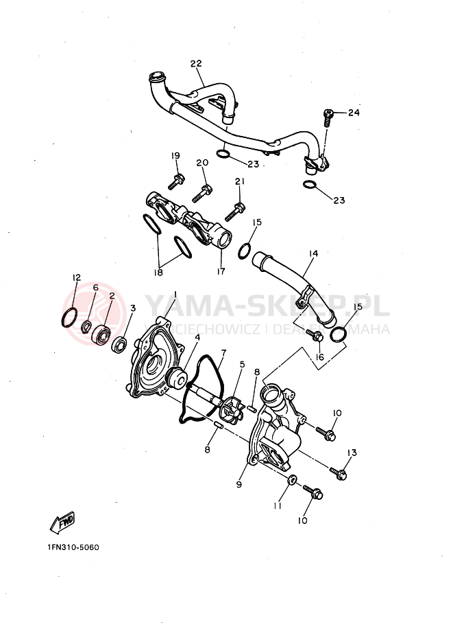 Schemat "Pompa wody" do Yamaha FZ750