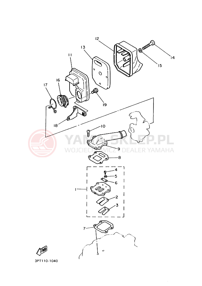 Schemat "Wtrysk paliwa" do Yamaha PW50