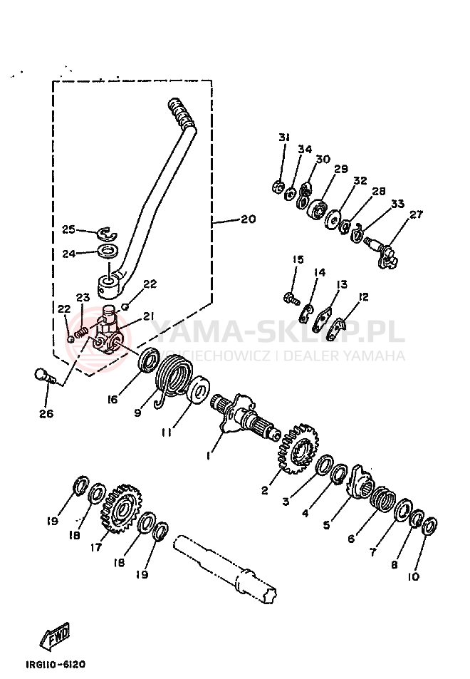 Schemat "rozrusznik" do Yamaha TT350