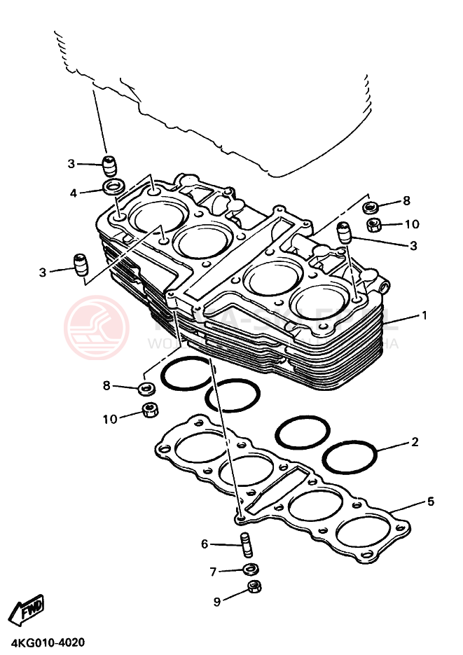 Schemat "cylinder" do Yamaha XJR1200