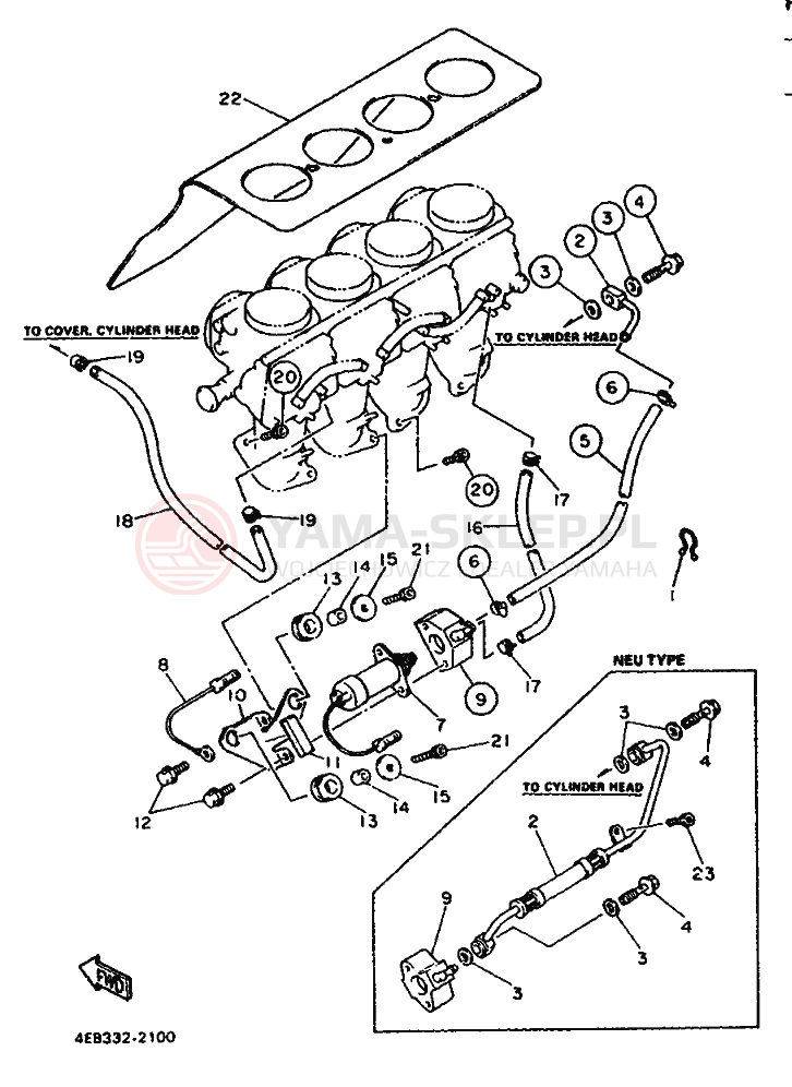 Schemat "RURKA GAŹNIKA" do Yamaha XJ600S DIVERSION