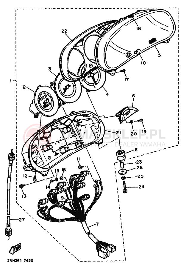 Schemat "licznik" do Yamaha FJ1200