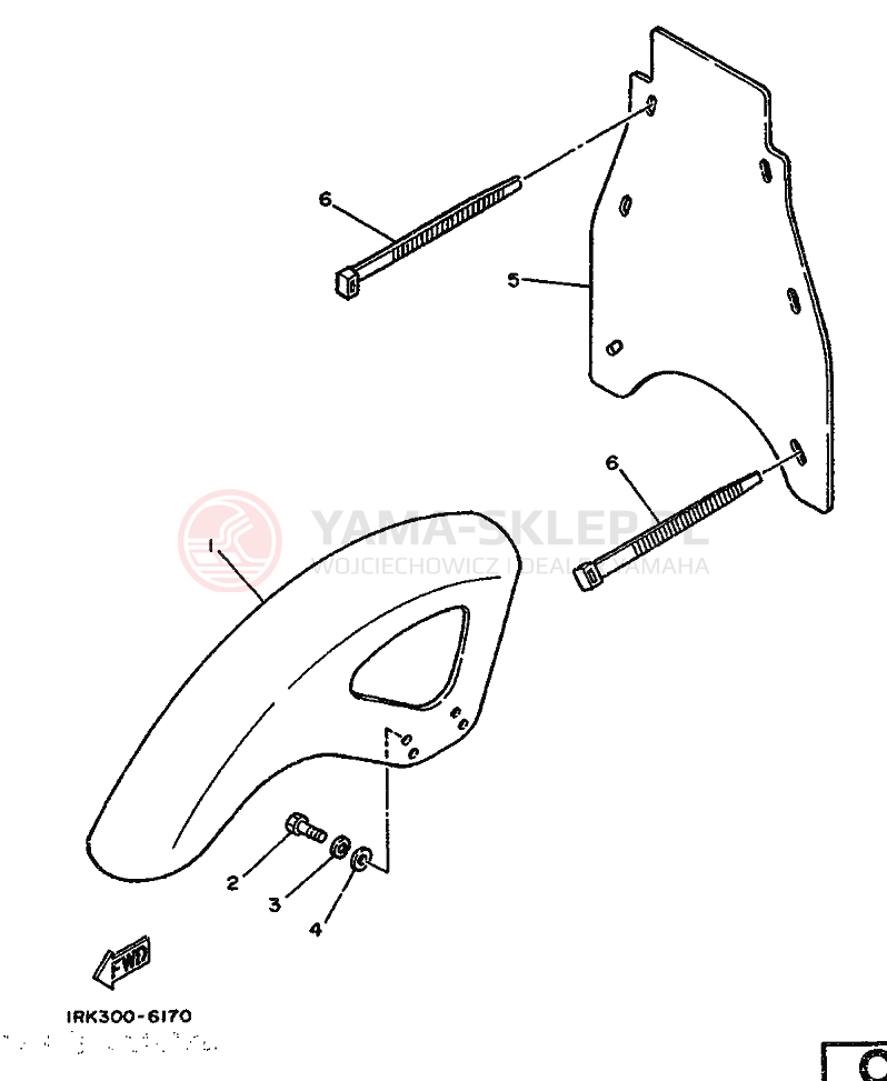 Schemat "błotnik" do Yamaha TZ250