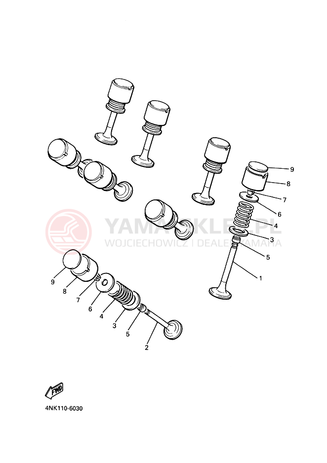 Schemat "zawory" do Yamaha XVZ1300A ROYALSTAR