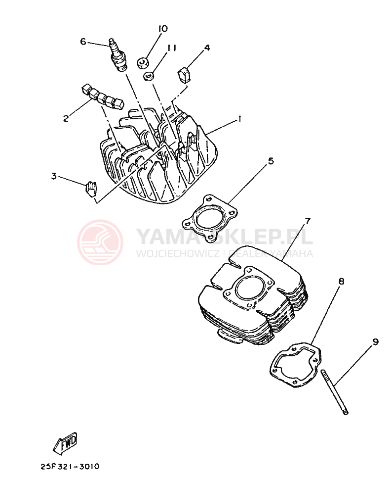 Schemat "cylinder" do Yamaha TY80B (SUPPLEMENT -