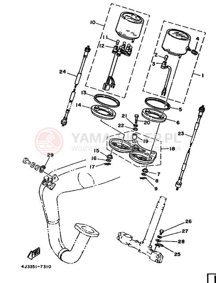 Schemat "licznik" do Yamaha DT125-MX