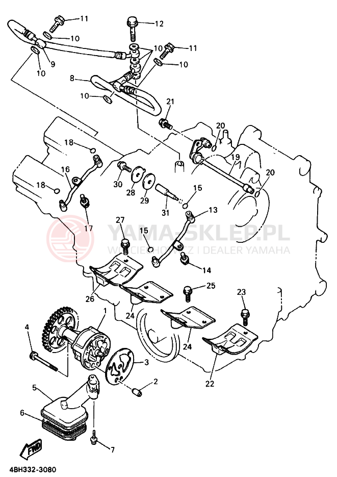 Schemat "Pompa olejowa" do Yamaha GTS1000