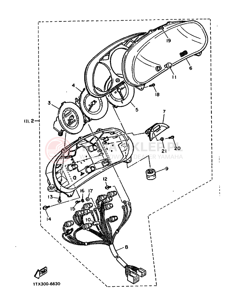 Schemat "licznik" do Yamaha FJ1200