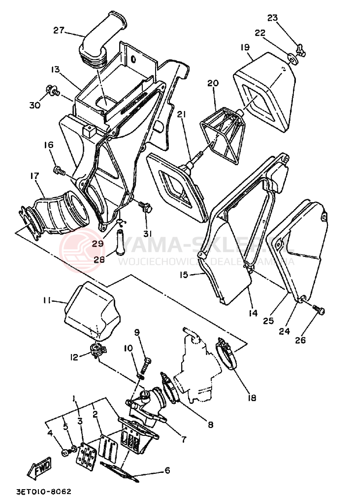 Schemat "Wtrysk paliwa" do Yamaha DT200R DT200RH