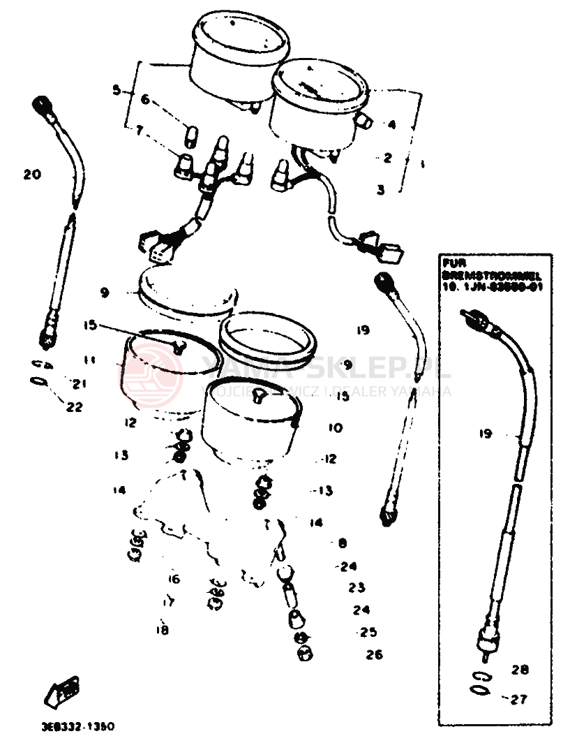 Schemat "licznik" do Yamaha SR500