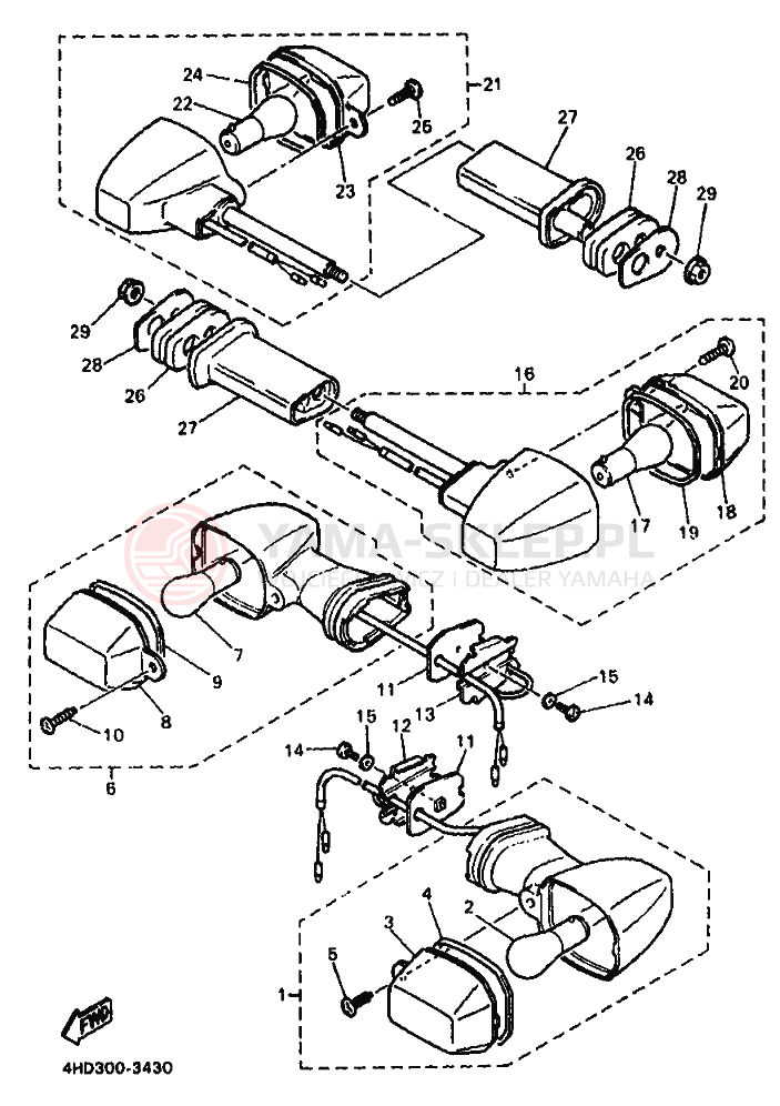 Schemat "cylinder" do Yamaha YZF750R