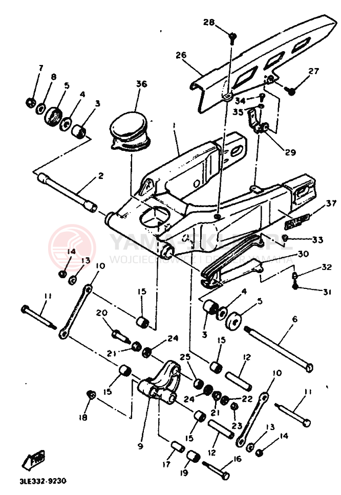 Schemat "wahacz" do Yamaha FZR1000