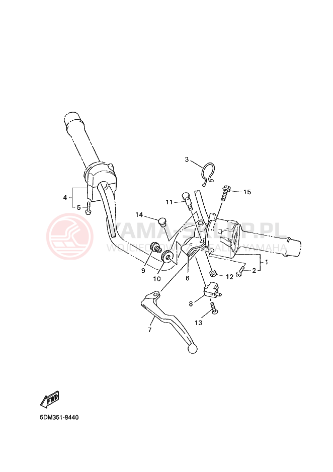 Schemat "Kierownica i osprzęt" do Yamaha FZS600 FAZER
