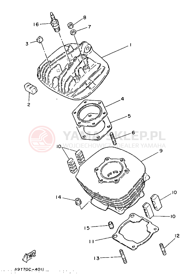 Schemat "cylinder" do Yamaha IT200S