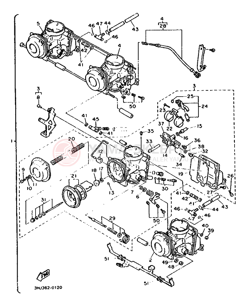Schemat "Gaźnik" do Yamaha FZR500