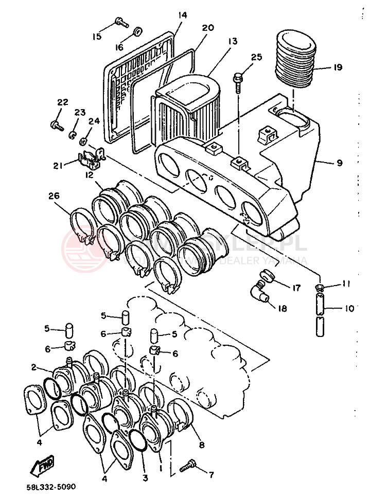 Schemat "Wtrysk paliwa" do Yamaha XJ900F