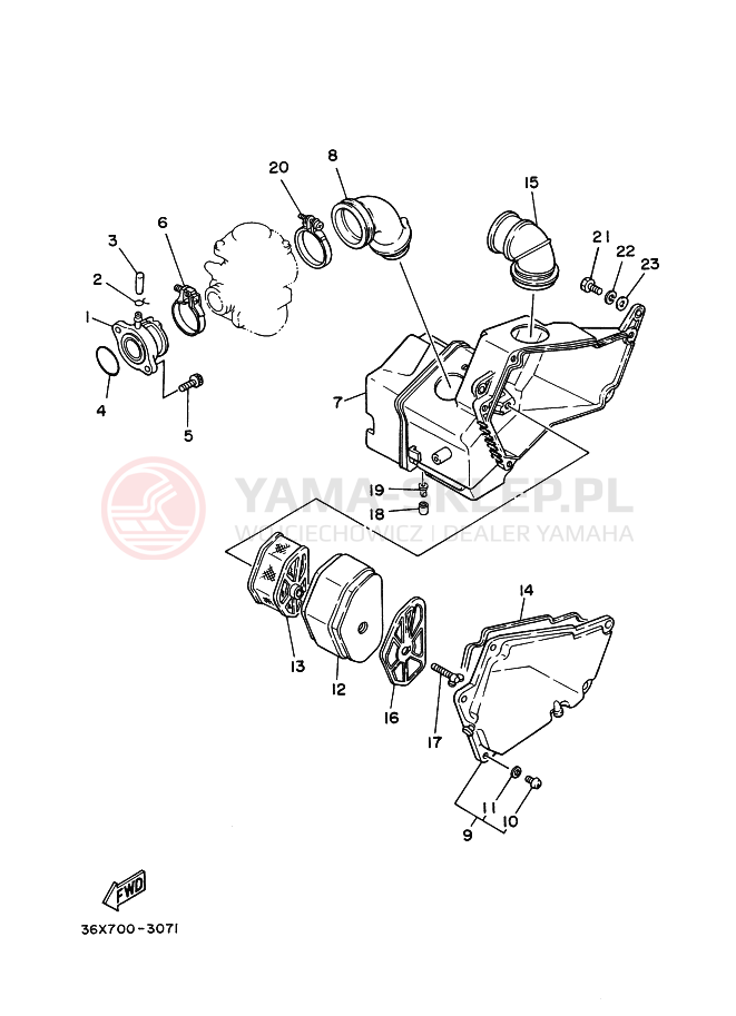 Schemat "Wtrysk paliwa" do Yamaha AG200
