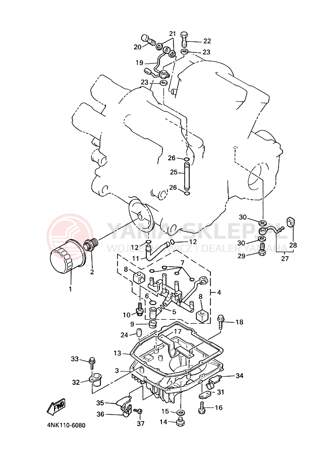 Schemat "Filtr oleju" do Yamaha XVZ13TF ROYALSTAR VENTURE
