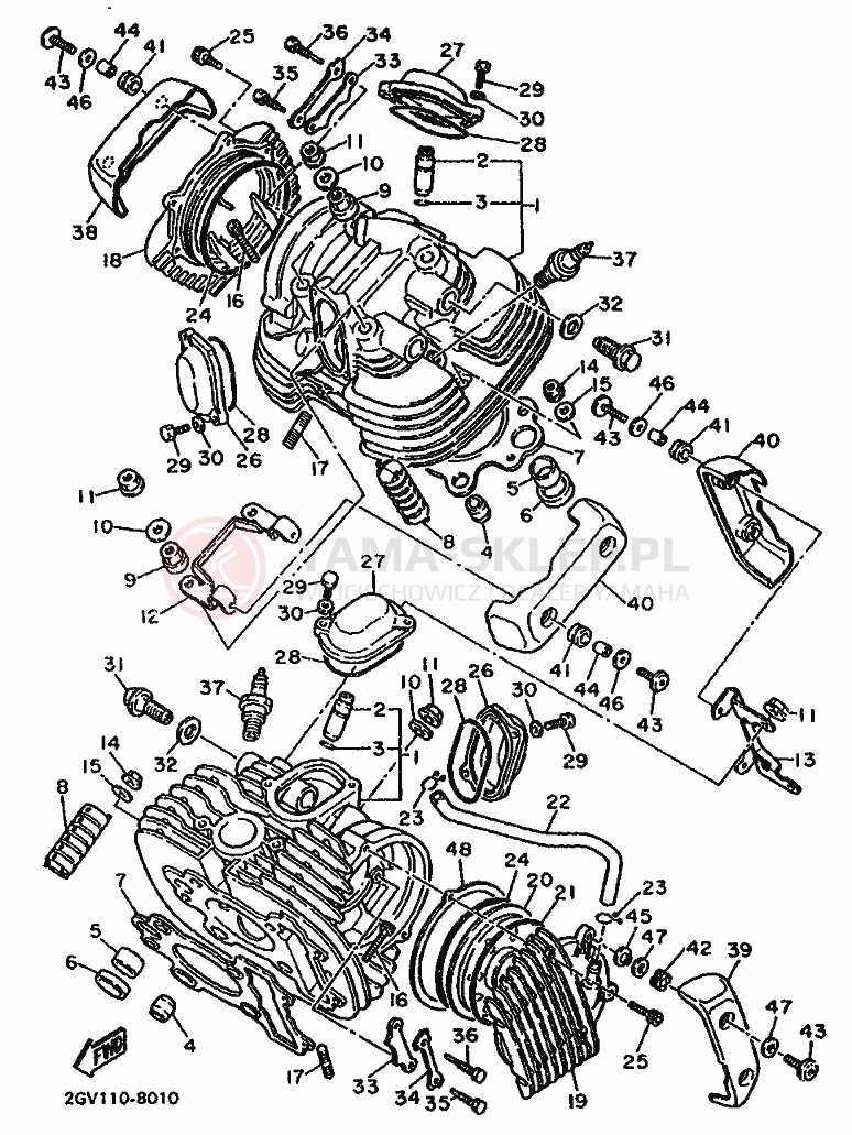 Schemat "głowica" do Yamaha XV535 VIRAGO