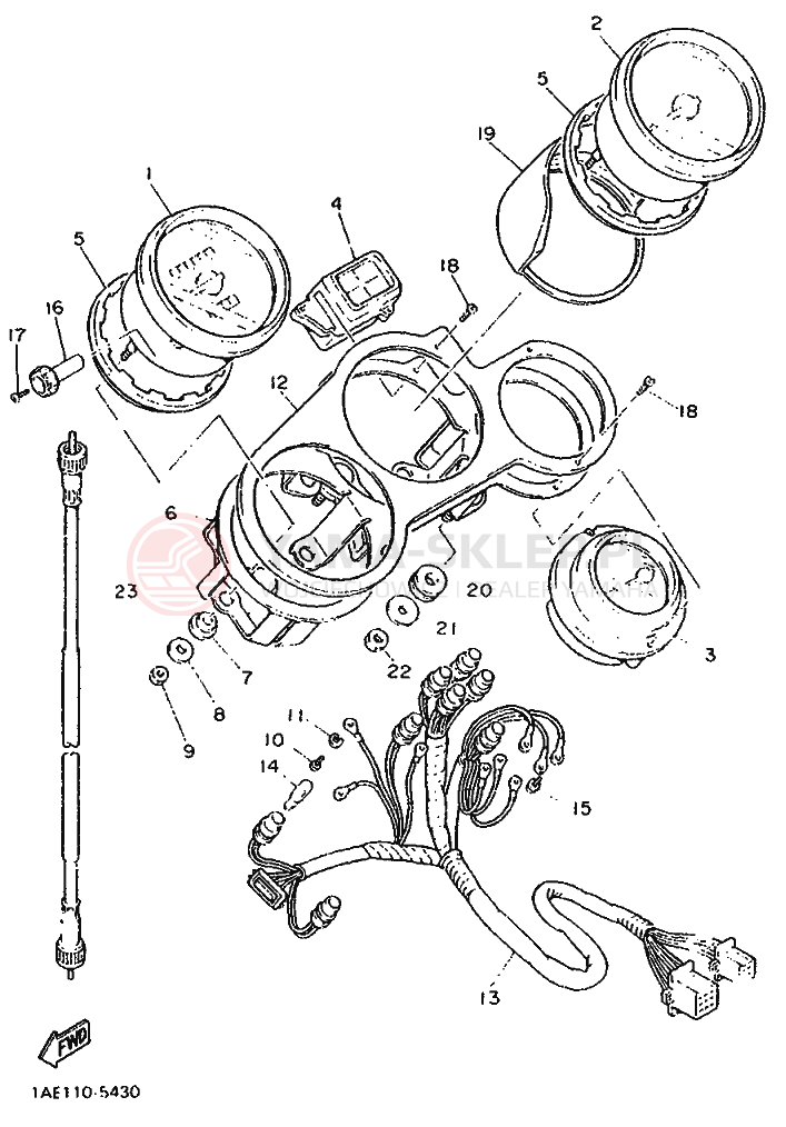 Schemat "licznik" do Yamaha FZ750