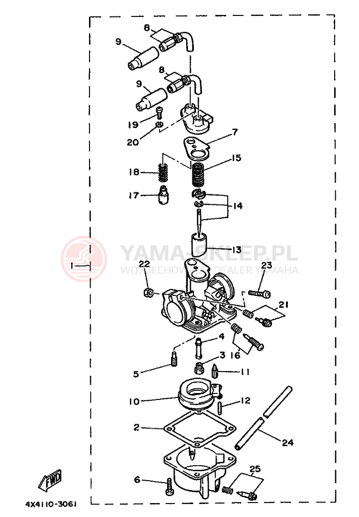 Schemat "Gaźnik" do Yamaha PW50S