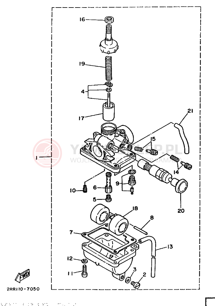 Schemat "Gaźnik" do Yamaha YSR50