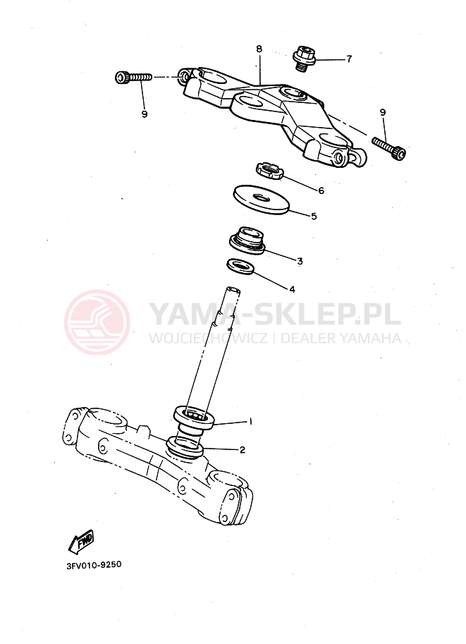 Schemat "Półki zawieszenia" do Yamaha FZR750R