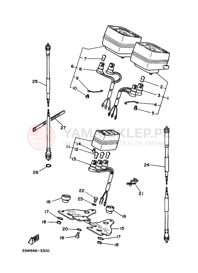 Schemat "licznik" do Yamaha RX115