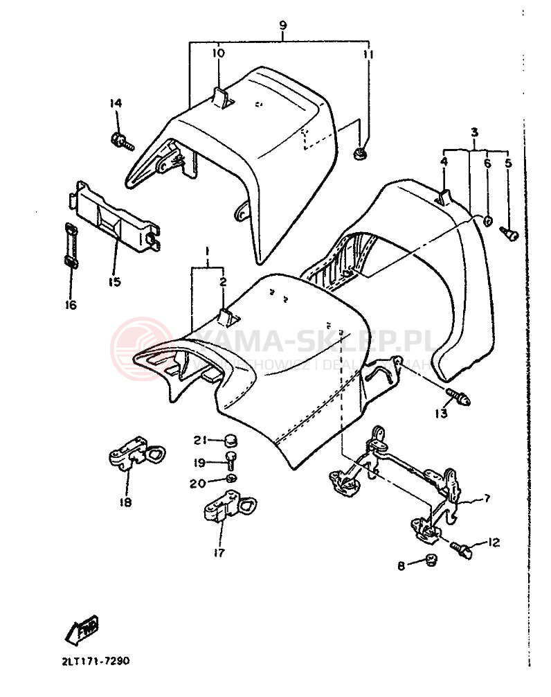 Schemat "siedzenie" do Yamaha VMX1200