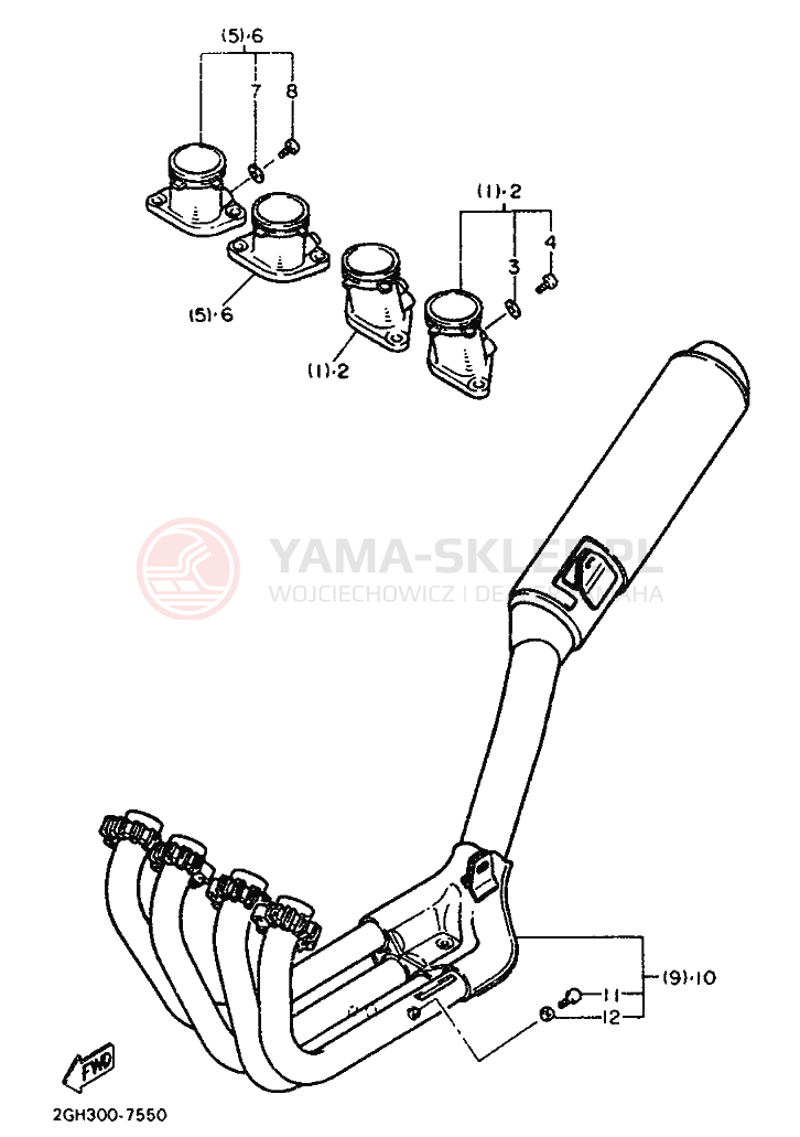 Schemat "Cięgno do odpalania" do Yamaha FZR1000