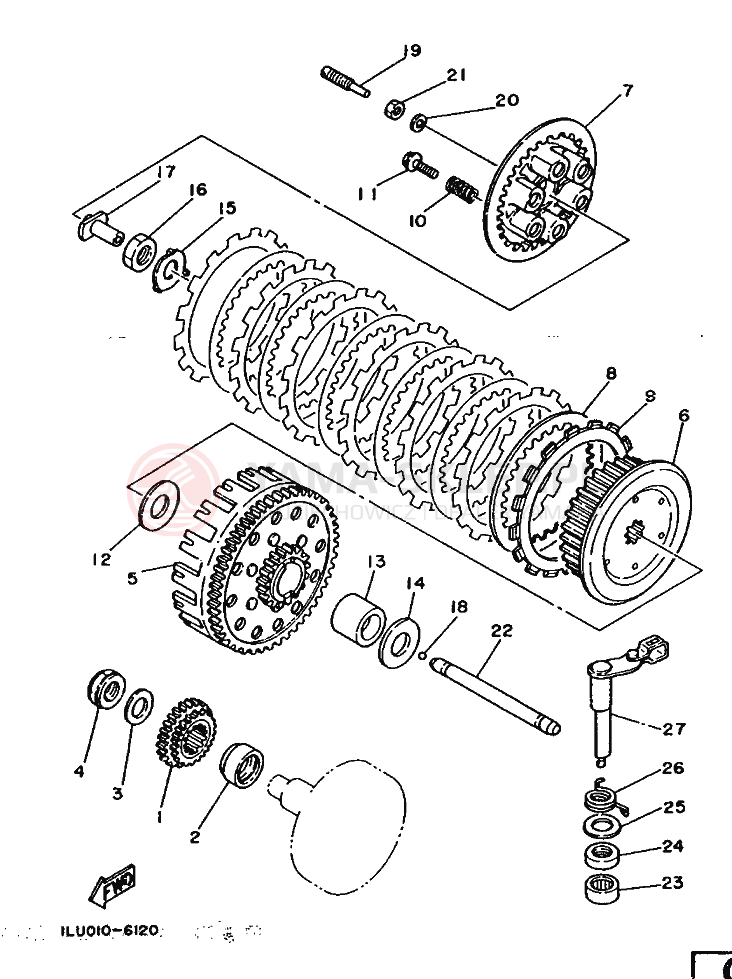 Schemat "sprzęgło" do Yamaha YZ250