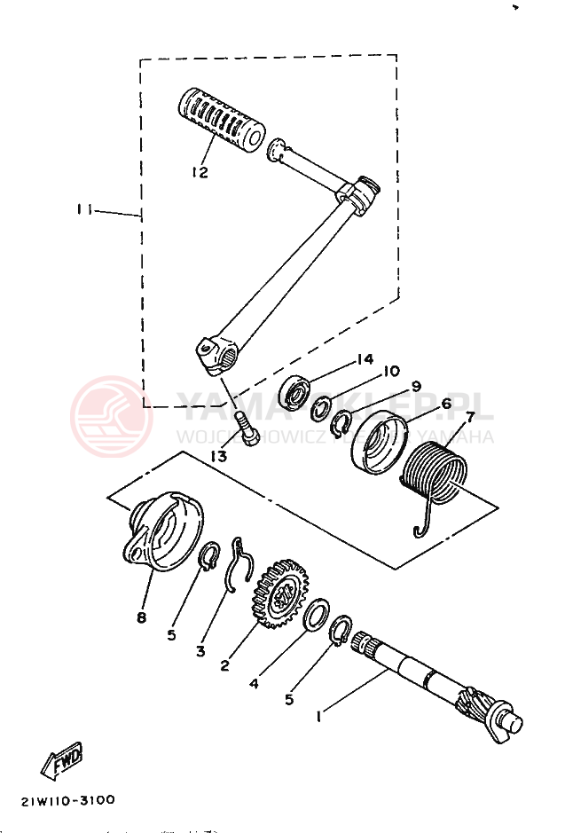 Schemat "rozrusznik" do Yamaha PW80K