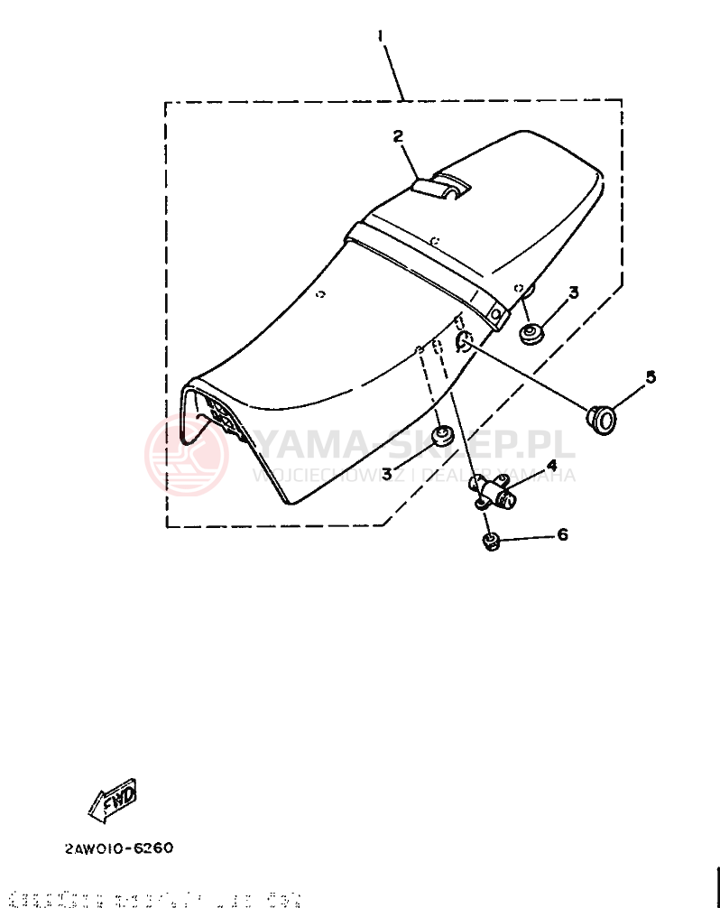 Schemat "siedzenie" do Yamaha TZR250