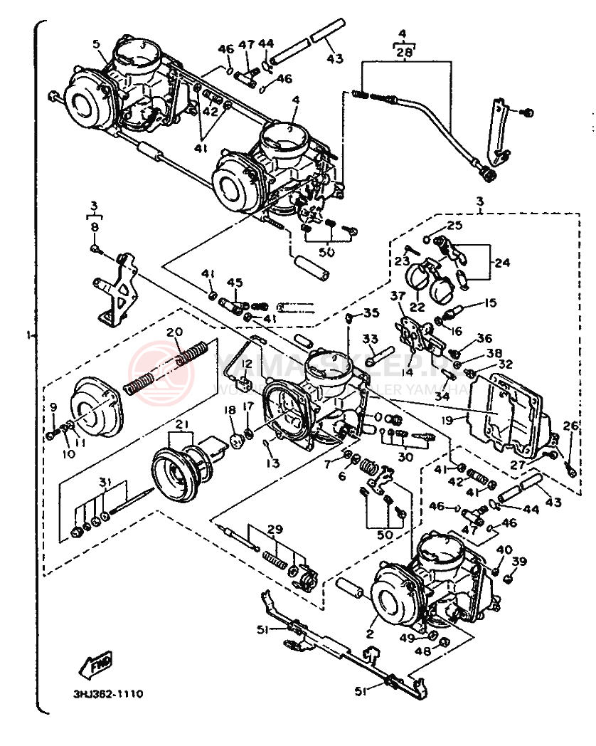 Schemat "Gaźnik" do Yamaha FZR500